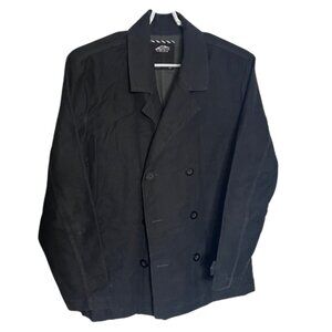 Vans Off the Wall Grey Double Breasted Peacoat Large